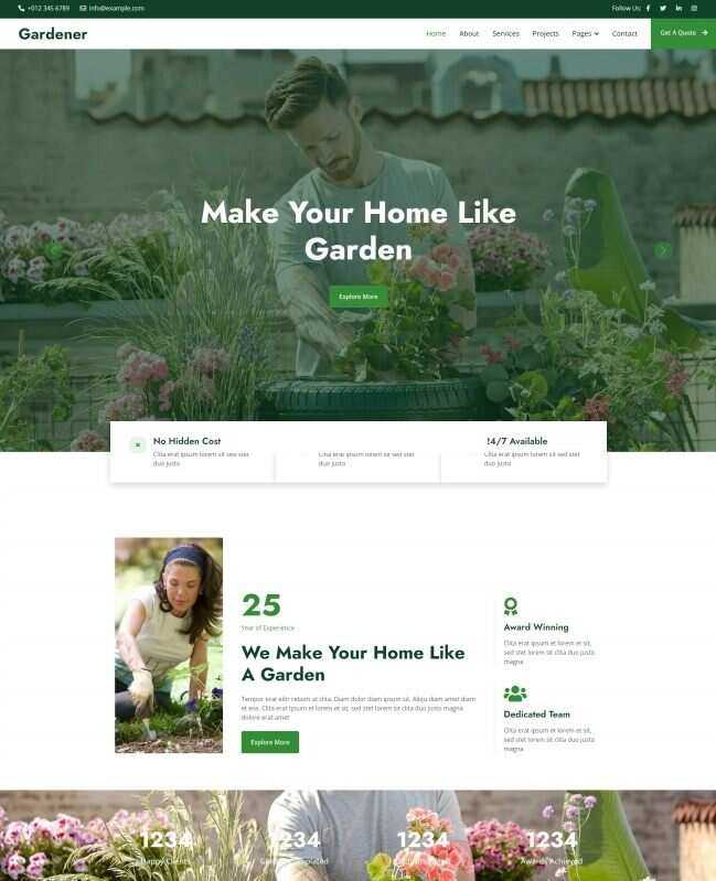 花园园艺花艺机构网站html模板 发卡网创- 首码创想网创资源