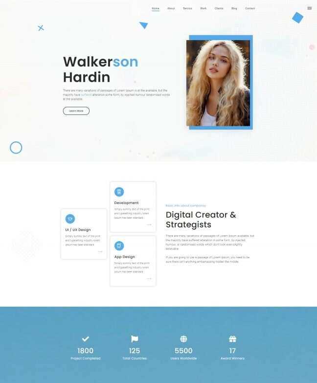 个人设计师工作室宣传网页模板 发卡网创- 首码创想网创资源