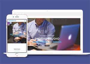 简洁网页设计工作室网站模板 发卡网创- 首码创想网创资源