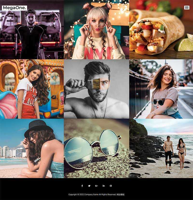 创意摄影作品图片集分享网站html模板 发卡网创- 首码创想网创资源