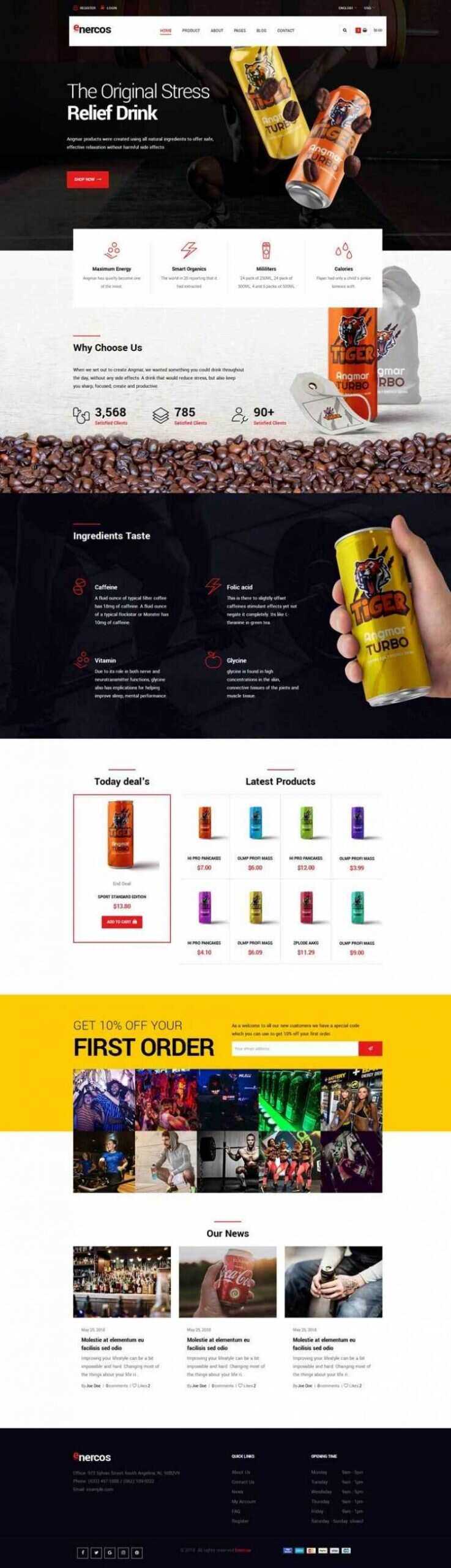 大气响应式运动饮料品牌商城html模板 发卡网创- 首码创想网创资源