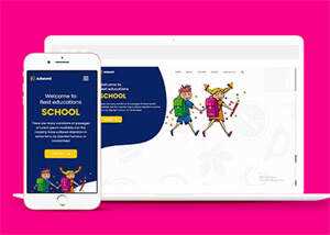 宽屏儿童幼教培训机构网站模板 发卡网创- 首码创想网创资源