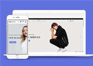 简约时尚服装商城响应式网页模板下载 发卡网创- 首码创想网创资源