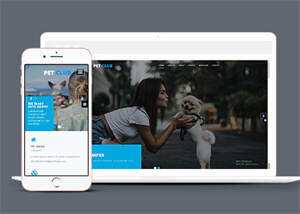 宽屏宠物狗医院类网站模板下载 发卡网创- 首码创想网创资源