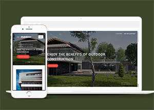 简洁户外房屋建造网站模板下载 发卡网创- 首码创想网创资源