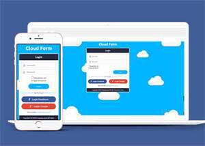 宽屏白云背景登录页网站模板下载 发卡网创- 首码创想网创资源