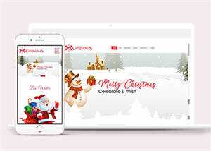 宽屏圣诞节活动专题网页模板下载 发卡网创- 首码创想网创资源