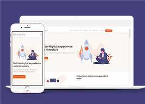 数字产品科技展示响应式网页模板下载 发卡网创- 首码创想网创资源