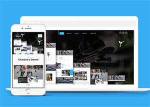 大气简约轮滑培训公司网站模板 发卡网创- 首码创想网创资源