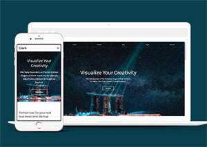 响应式简洁导航全屏响应式模板 发卡网创- 首码创想网创资源