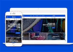 宽屏时尚运动鞋购物类网站模板 发卡网创- 首码创想网创资源