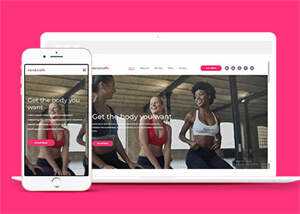 宽屏减脂瘦身运动计划网站模板 发卡网创- 首码创想网创资源