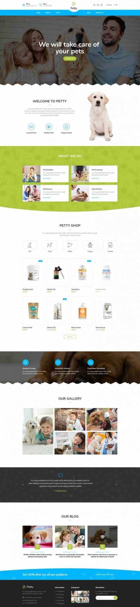 Bootstrap扁平响应式宠物商店宠物医院网站 发卡网创- 首码创想网创资源