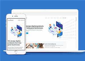 企业商业投资机构自适应网站模板下载 发卡网创- 首码创想网创资源