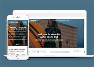 水上运动俱乐部HTML5网页模板下载 发卡网创- 首码创想网创资源