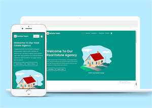 绿色房地产经纪公司网页模板下载 发卡网创- 首码创想网创资源