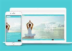 简洁功夫瑜伽健身网站模板源码 发卡网创- 首码创想网创资源