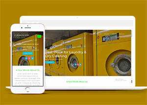 响应式洗衣机维修点网站模板 发卡网创- 首码创想网创资源