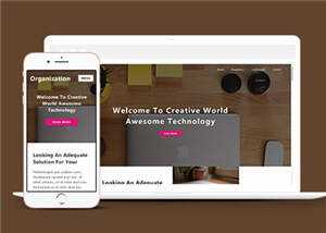 简洁创意科技展示响应式网页模板下载 发卡网创- 首码创想网创资源