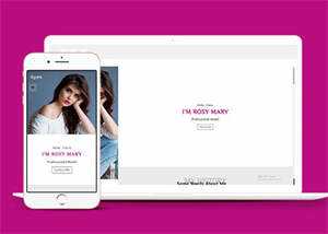 响应式左侧固定模特网站模板 发卡网创- 首码创想网创资源