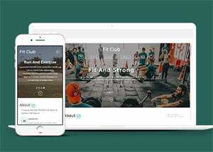 宽屏欧美健身运动网站模板下载 发卡网创- 首码创想网创资源