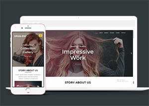 简洁彩妆色彩搭配培训网站模板 发卡网创- 首码创想网创资源