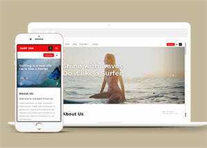 简洁海上冲浪HTML网页模板下载 发卡网创- 首码创想网创资源