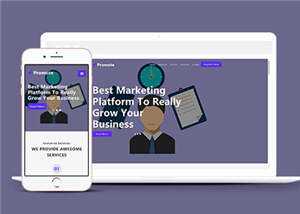 简约业务服务展示响应式网页模板下载 发卡网创- 首码创想网创资源