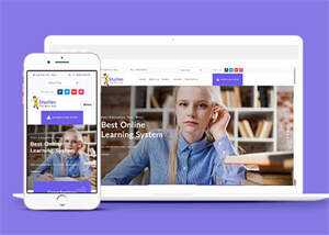 紫色英语在线教育网站模板下载 发卡网创- 首码创想网创资源