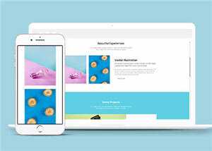 简约创意产品时尚展示响应式网页模板下载 发卡网创- 首码创想网创资源