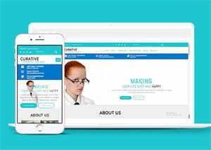 蓝色清新医院网页模板下载 发卡网创- 首码创想网创资源