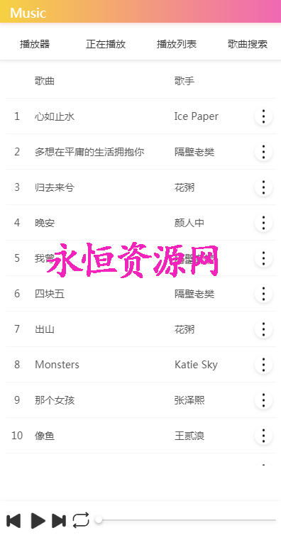 美化版音乐网站源码 发卡网创- 首码创想网创资源