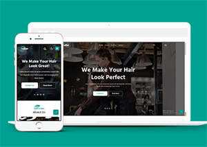 时尚美发理发博客HTML5网站模板 发卡网创- 首码创想网创资源