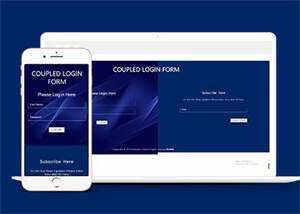 蓝色左右登录页面网站模板下载 发卡网创- 首码创想网创资源