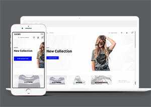 简洁高端时尚时装网店商城模板 发卡网创- 首码创想网创资源