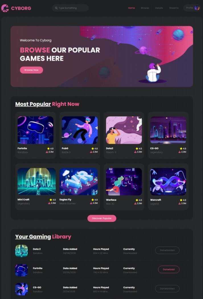 HTML5热门游戏体验宣传网站模板 发卡网创- 首码创想网创资源