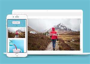 简洁左侧固定导航旅游网站模板 发卡网创- 首码创想网创资源