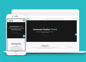 宽屏扁平化音乐公司网站模板 发卡网创- 首码创想网创资源