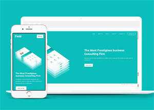 简洁亮绿色商业咨询网站模板下载 发卡网创- 首码创想网创资源