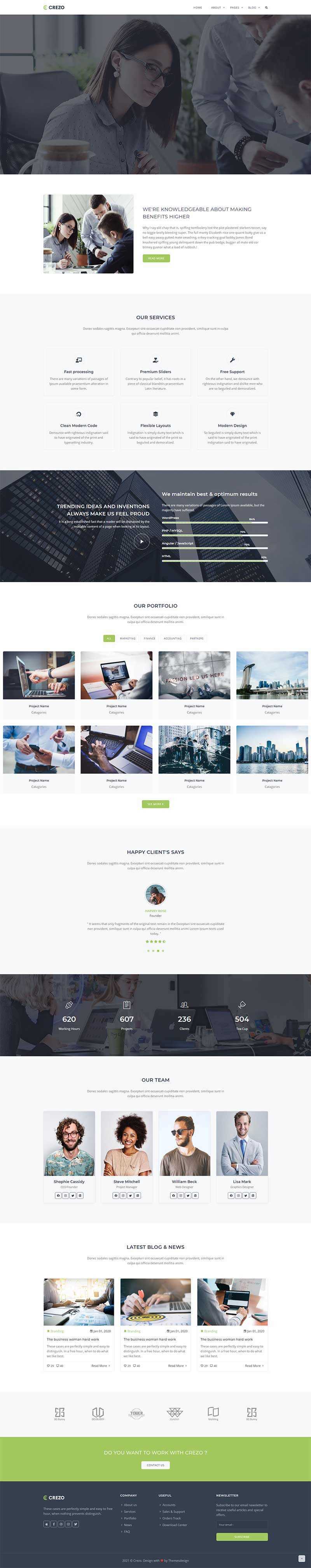 Bootstrap多用途的商业公司展示HTML5模板 发卡网创- 首码创想网创资源