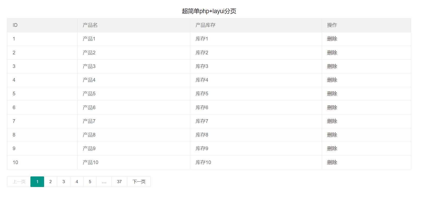 php7+layui超简单分页 发卡网创- 首码创想网创资源