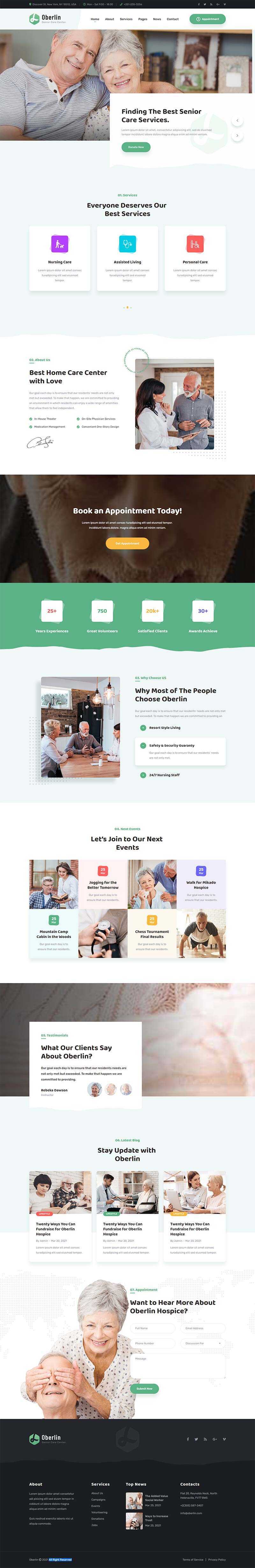 响应式养老院护理机构官网html5模板 发卡网创- 首码创想网创资源