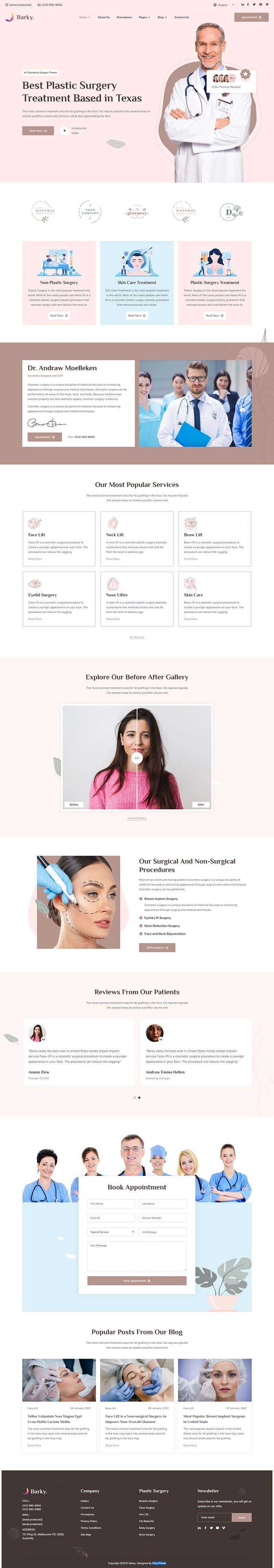 bootstrap粉红色美容整形医院官网HTML模板 发卡网创- 首码创想网创资源