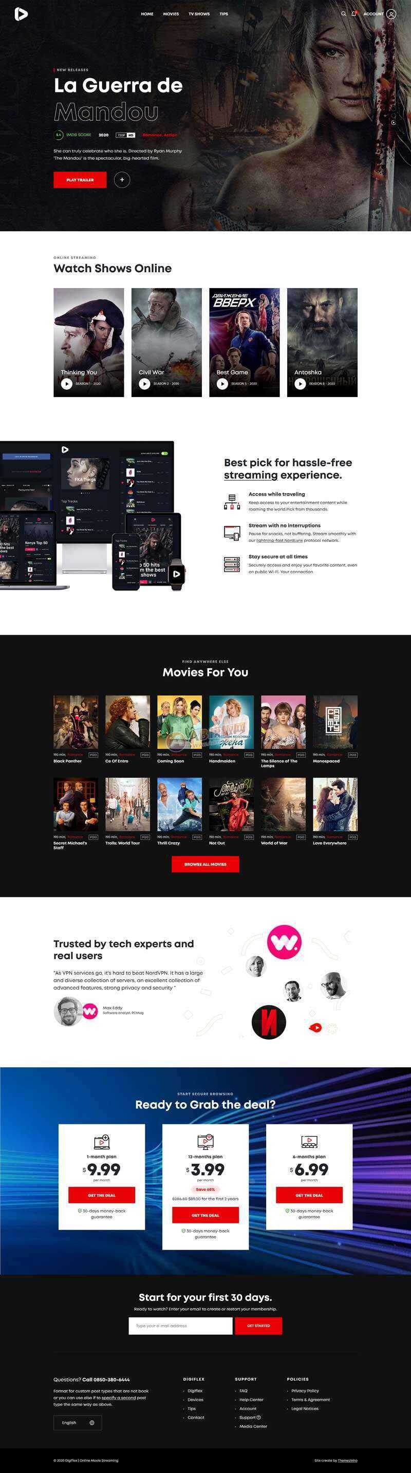 Bootstrap在线3D高清影院视频网页模板 发卡网创- 首码创想网创资源