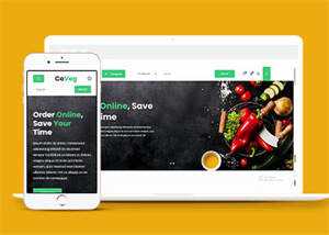 简洁生活食品电商类网站模板下载 发卡网创- 首码创想网创资源