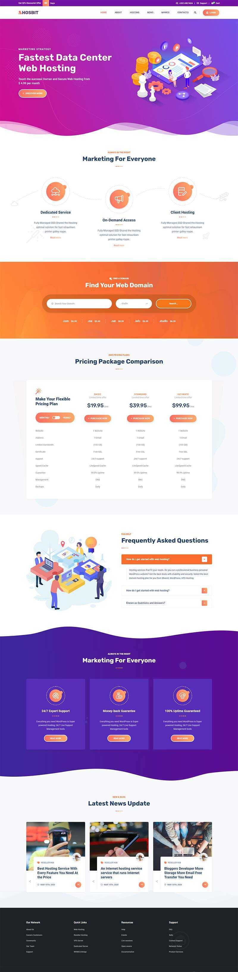 云主机域名服务网站HTML5模板 发卡网创- 首码创想网创资源