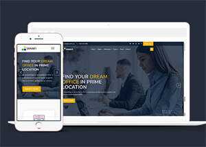 宽屏办公室租赁企业网站模板下载 发卡网创- 首码创想网创资源