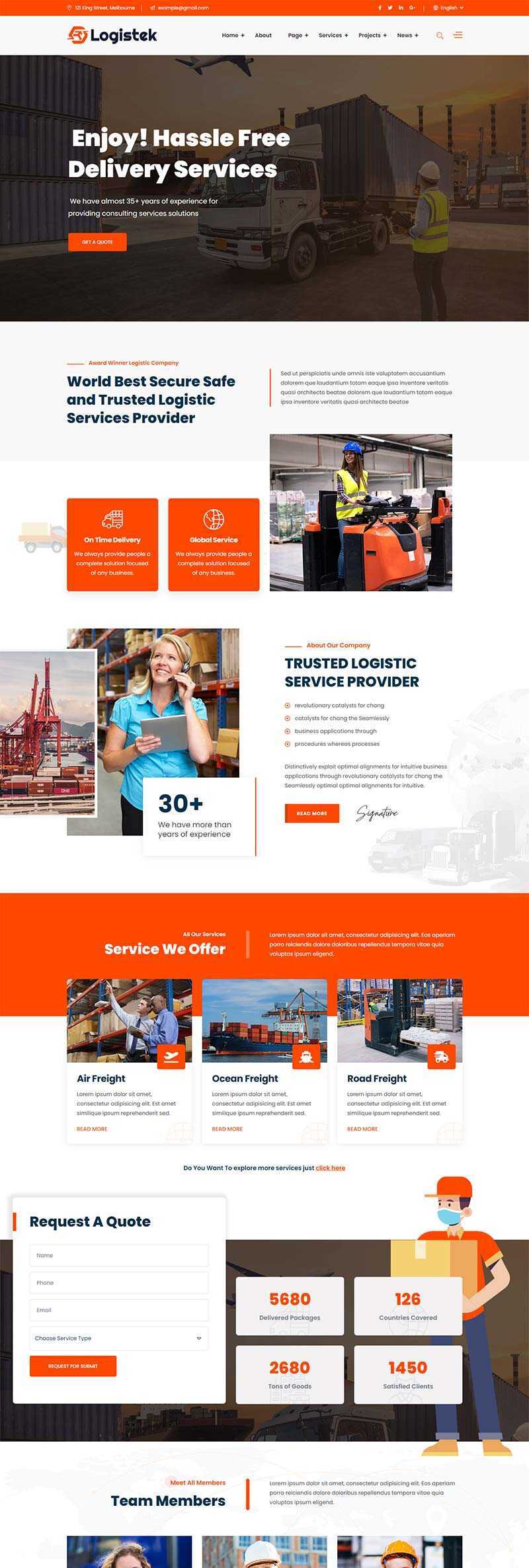 响应式物流运输快递企业网站html模板 发卡网创- 首码创想网创资源