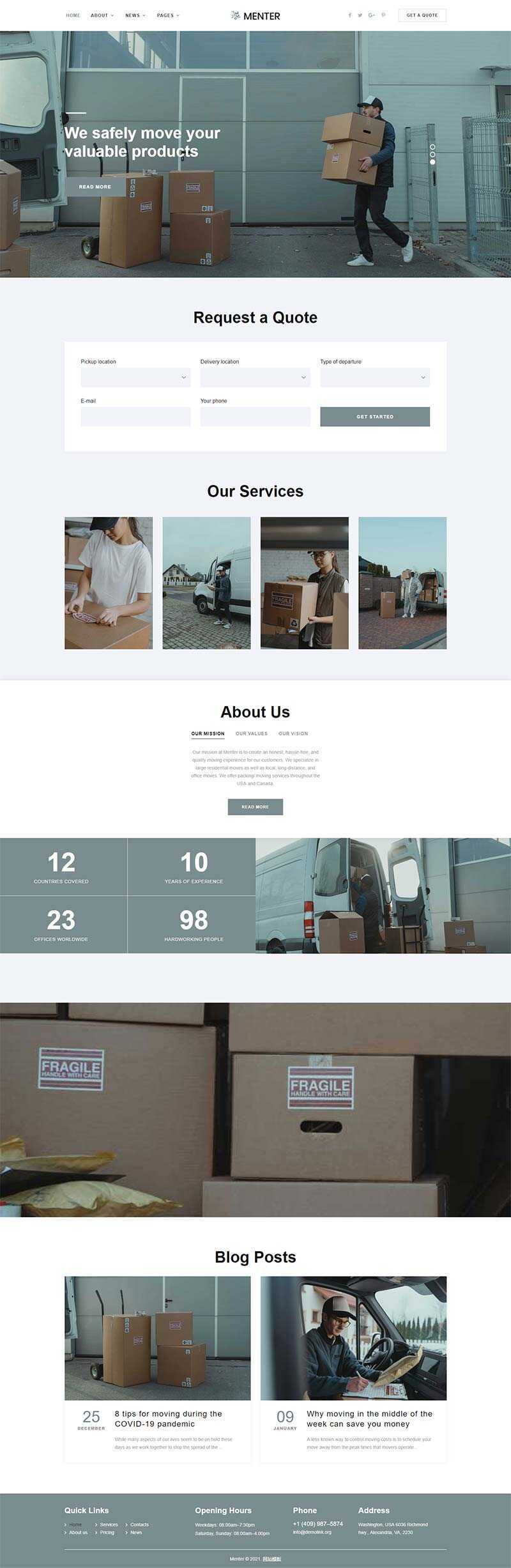 bootstrap响应式搬家快递公司网站html5模板 发卡网创- 首码创想网创资源