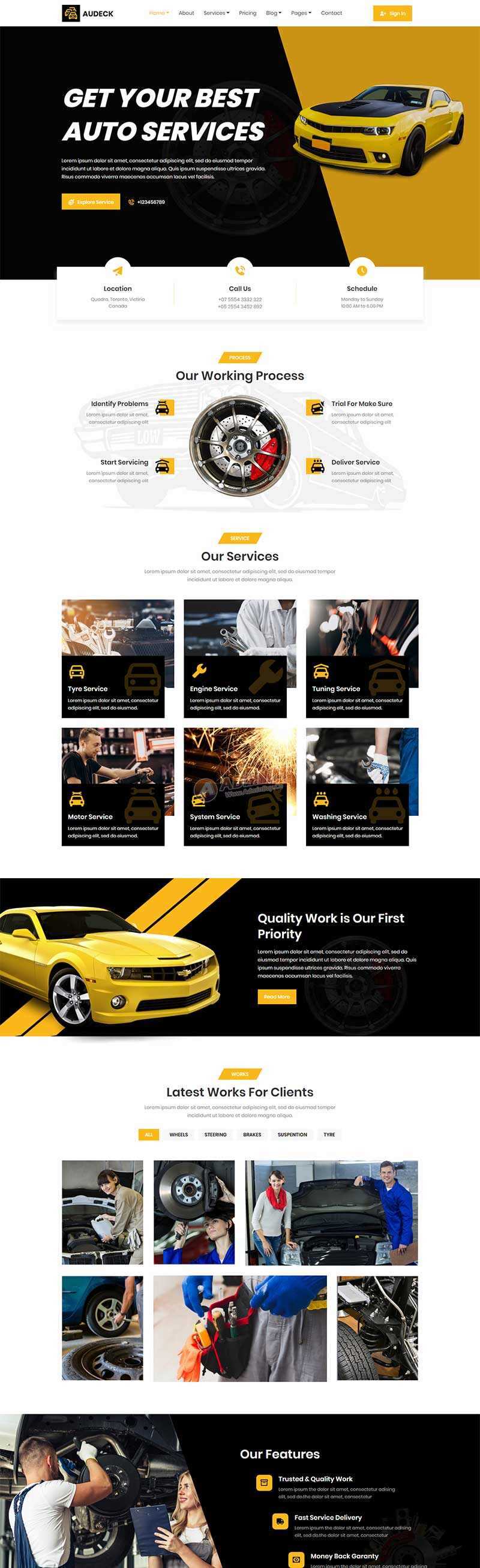 bootstrap响应式汽车改装维修公司官网html模板 发卡网创- 首码创想网创资源